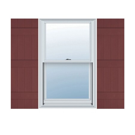 Ekena Millwork 14 in. W x 67 in. H Builders Edge, 3 Batten, Board-n-Batten Shutters, 078 - Wineberry, PR 080140067078